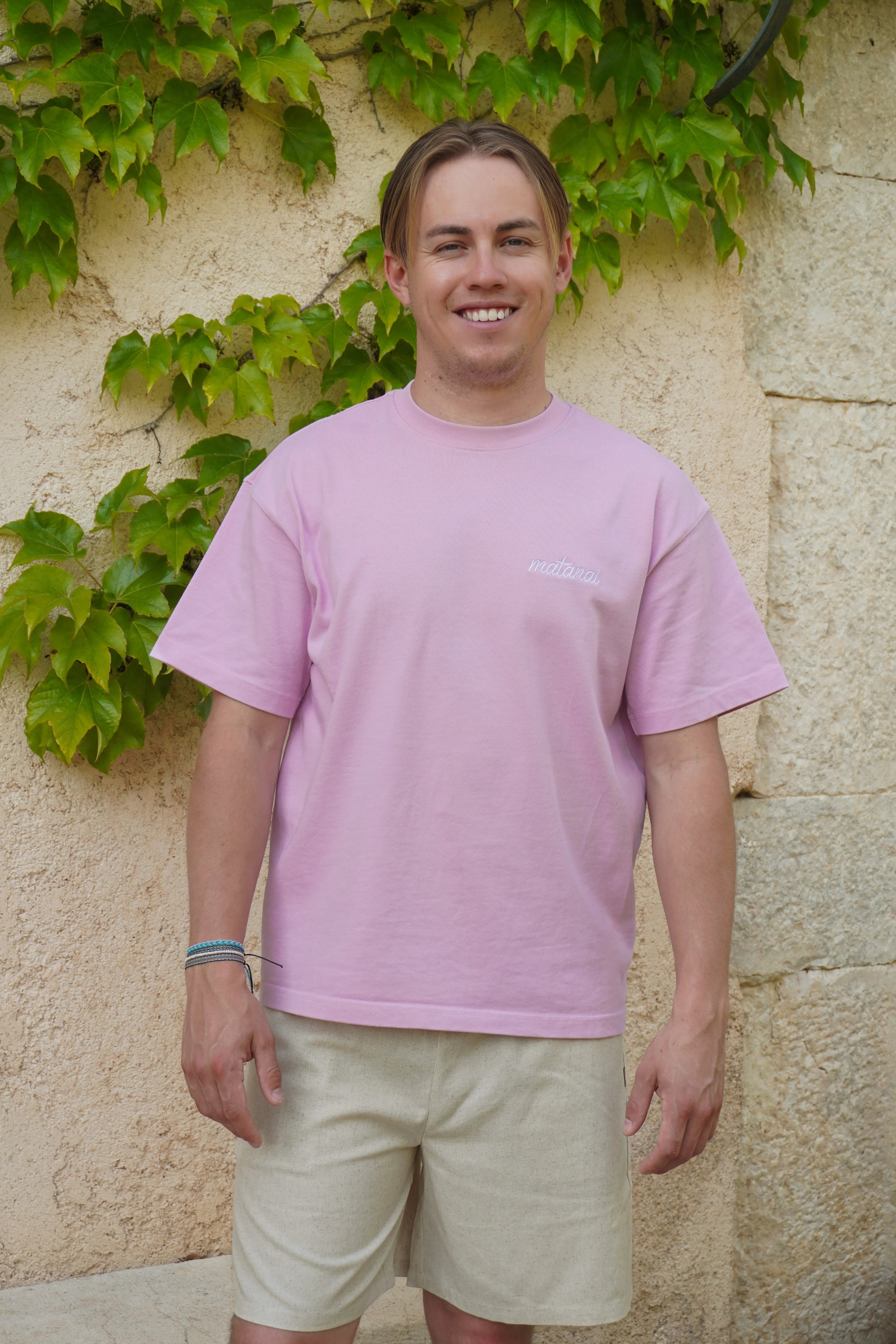 T-shirt brodé - Matanai (Rose) Ma boutique