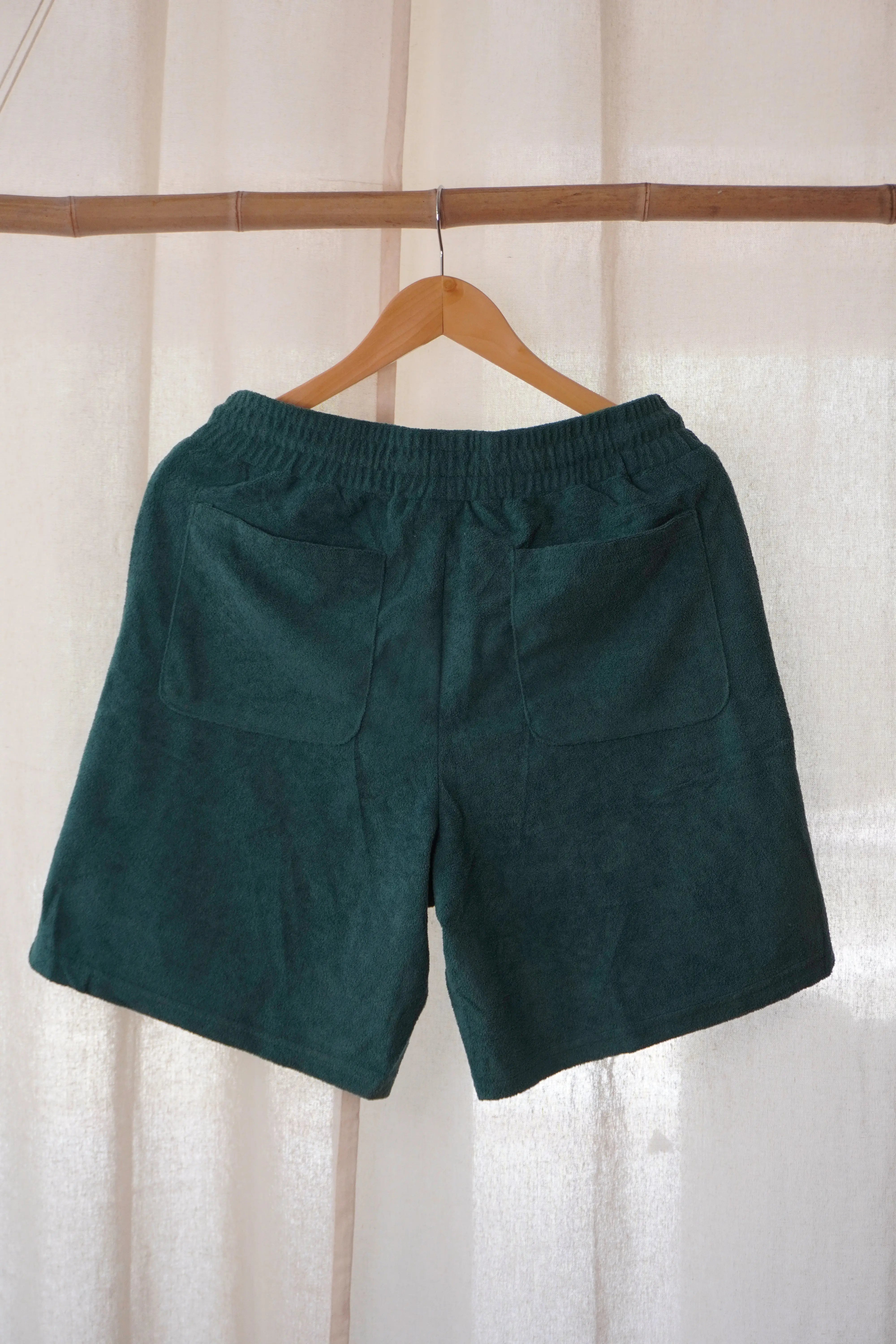 Short en éponge brodé - Matanai (Bleu canard) Matanai